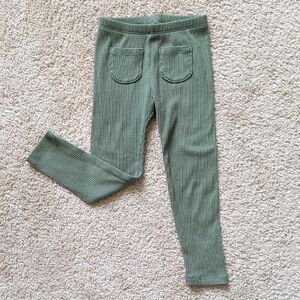 Old Navy Kids Olive Ribbed Leggings